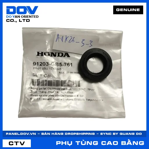 PHỚT DẦU 17X29X5 SUPER DREAM, WAVE 100, WAVE ALPHA — 91203GB5761
