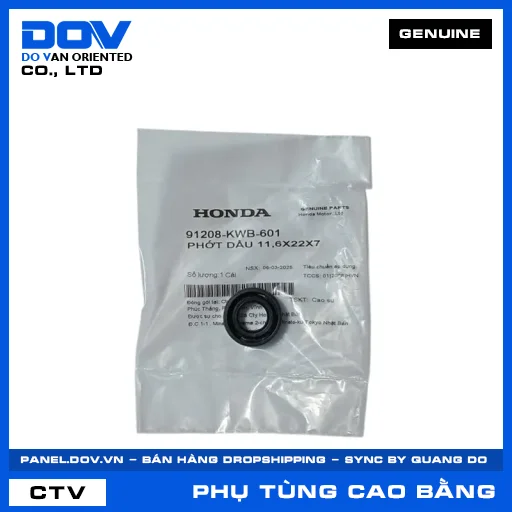 PHỚT DẦU 11,6X22X7 BLADE 110, DREAM 110, WAVE ALPHA 110, WAVE RSX 110 — 91208KWB601