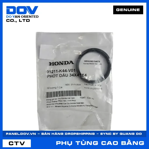 PHỚT DẦU 34X41X4 SH 125/150, VISION 110 — 91211K44V01