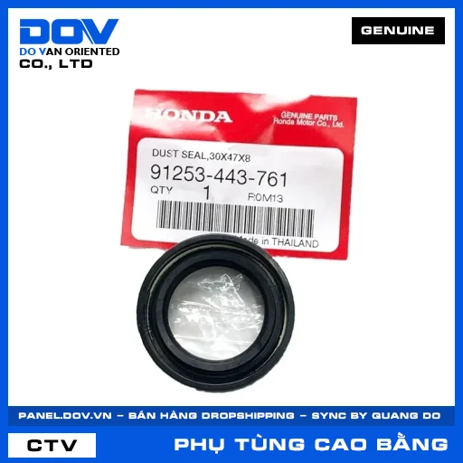 PHỚT CHẮN BỤI 30X47X8 CB150R, CB300R, CB350 H'NESS, CB500F — 91253443761