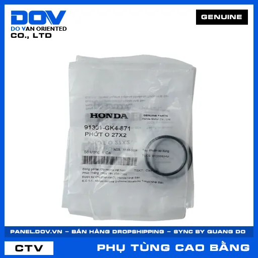 PHỚT O 27X2 SUPER DREAM, WAVE ALPHA — 91301GK4871