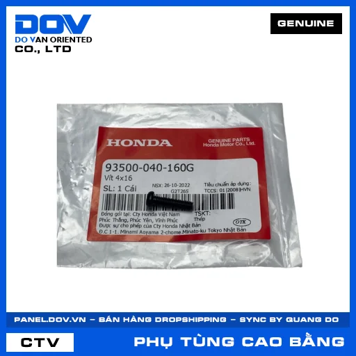 VÍT 4X16 LEAD 125, SH 125/150, SH 350 — 93500040160G