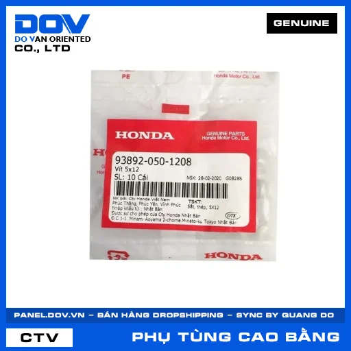 VÍT CÓ VÒNG ĐỆM 5X12 ADV350, CB1000R, CB300R, CB500F — 938920501208