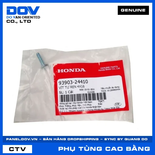 VÍT TỰ REN 4X16 AIR BLADE 125, CLICK 110, PCX 160, SUPER CUB C125 — 9390324410