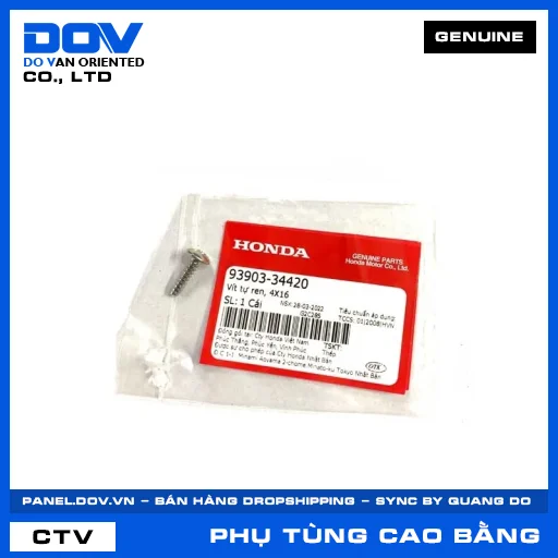 VÍT TỰ REN 4X16 ADV350, AIR BLADE 125/150, AIR BLADE 125/160, PCX — 9390334420
