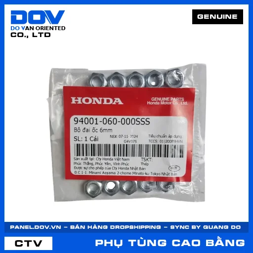 BỘ ĐAI ỐC 6MM CBR1000RR — 94001060000SSS