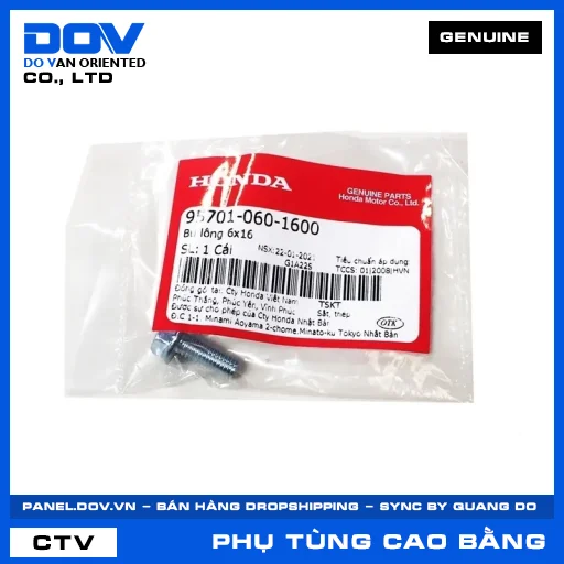 BU LÔNG 6X16 ADV350, AIR BLADE 110, AIR BLADE 125, AIR BLADE 125/150 — 957010601600