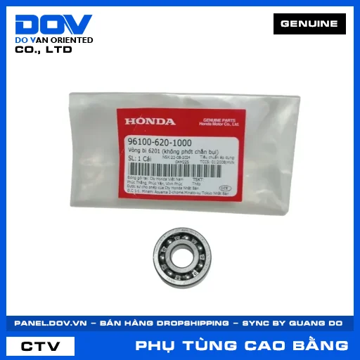 VÒNG BI 6201 (KHÔNG PHỚT CHẮN BỤI) BLADE 110, DREAM 110, FUTURE 125, FUTURE NEO — 961006201000