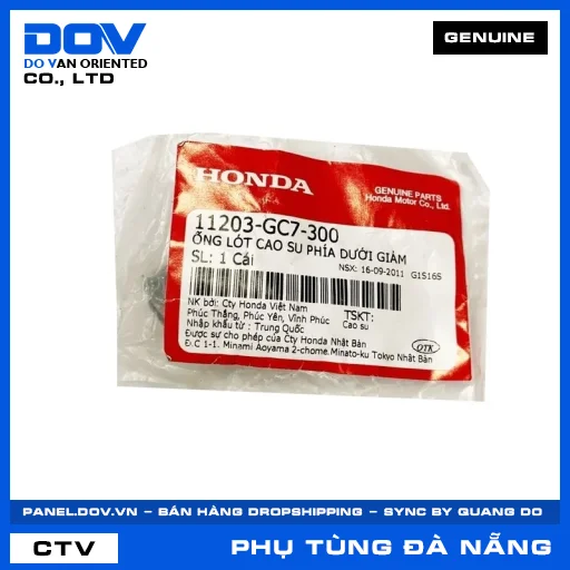 ỐNG LÓT CAO SU PHÍA DƯỚI GIẢM SH 125/150, VISION 110 — 11203GC7300