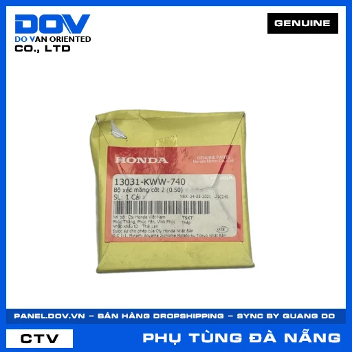 BỘ XÉC MĂNG CỐT 2 (0.50) AIR BLADE 110, BLADE 110, DREAM 110, VISION 110 — 13031KWW740