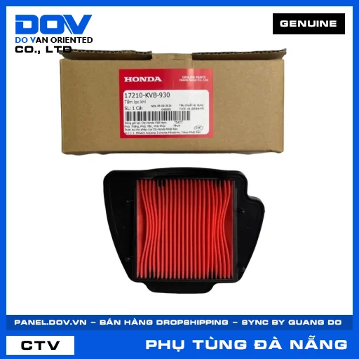 TẤM LỌC KHÍ (lọc gió) AIR BLADE 110, CLICK 110 — 17210KVB930
