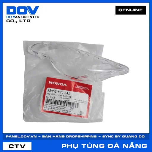 NẮP ĐÈN XI NHAN TRƯỚC TRÁI (đèn báo rẽ) WAVE 100, WAVE ALPHA, WAVE ALPHA 110, WAVE RSX 110 — 33452KTL641
