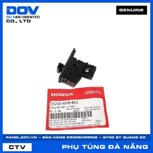 CÔNG TẮC ĐÈN XI NHAN (đèn báo rẽ) AIR BLADE 110, WAVE 100 — 35200KVB851