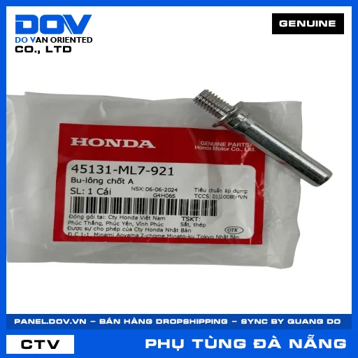 BU-LÔNG CHỐT A CB250 NIGHTHAWK, CB350 H'NESS, REBEL 300, REBEL 500 — 45131ML7921