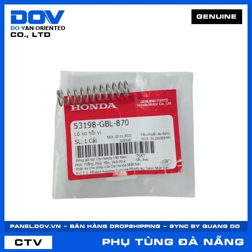 LÒ XO HỒI VỊ AIR BLADE 110, AIR BLADE 125, AIR BLADE 125/150, AIR BLADE 125/160 — 53198GBL870