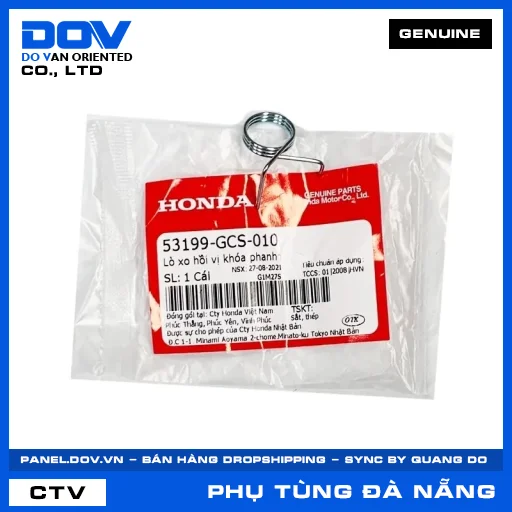 LÒ XO HỒI VỊ KHÓA PHANH (thắng) CLICK 110, ICON E, LEAD 110, SH 125/150 — 53199GCS010