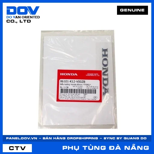 BIỂU TƯỢNG HONDA 80MM *TYPE1* AIR BLADE 125/160, LEAD 125, PCX 160 — 86101K12V00ZB