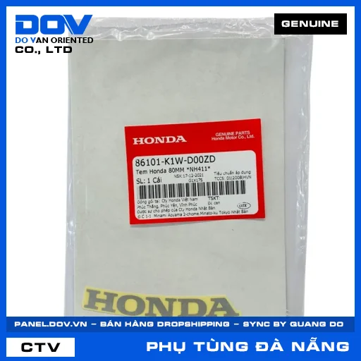 TEM HONDA 80MM *NH411* SH 350 — 86101K1WD00ZD
