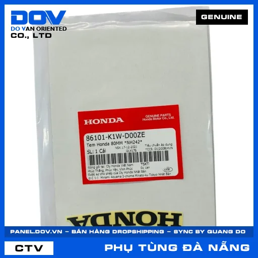 TEM HONDA 80MM *NH242* SH 350 — 86101K1WD00ZE