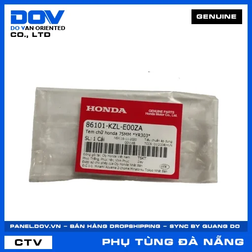 TEM CHỮ HONDA 75MM *YR303* VISION 110 — 86101KZLE00ZA