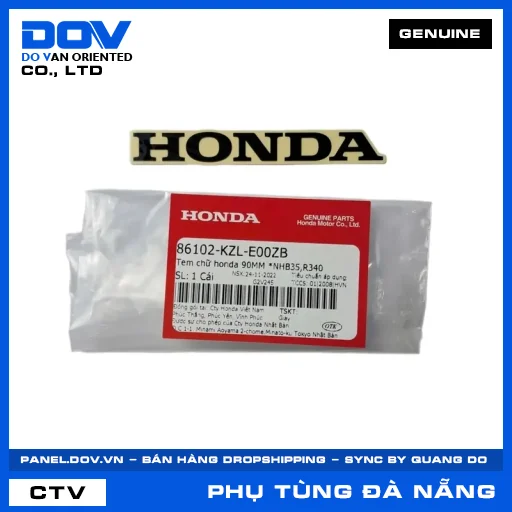 TEM CHỮ HONDA 90MM *NHB35,R340 VISION 110 — 86102KZLE00ZB