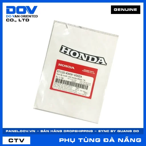 TEM ỐP TRƯỚC CHỮ HONDA 80MM *N WAVE RSX 110 — 87120KWWV00ZA