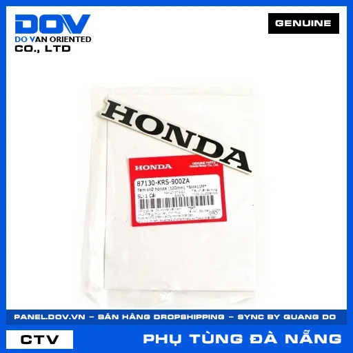 TEM CHỮ HONDA (120MM) *NH411M* WAVE ALPHA — 87130KRS900ZA