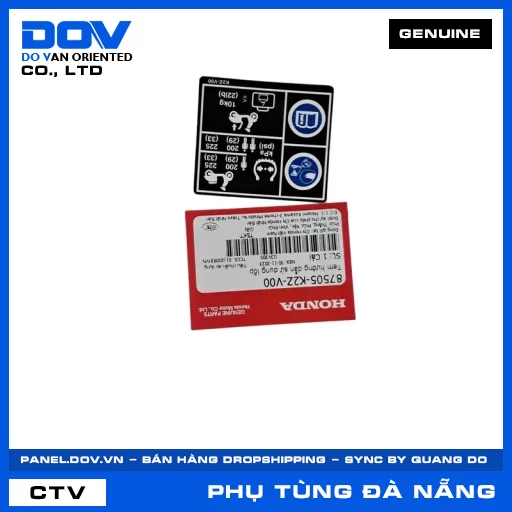 TEM HƯỚNG DẪN SỬ DỤNG LỐP (vỏ xe) AIR BLADE 125/160 — 87505K2ZV00