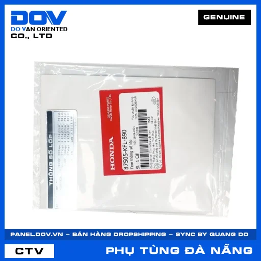 Tem thông số lốp (vỏ xe) — 87505KFL890