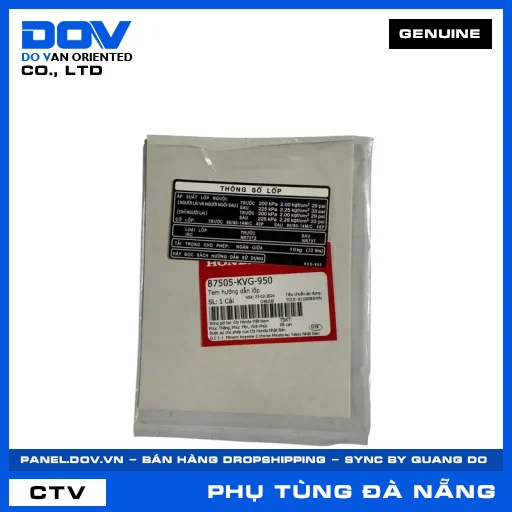 TEM HƯỚNG DẪN LỐP (vỏ xe) AIR BLADE 110 — 87505KVG950