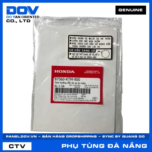 TEM HƯỚNG DẪN LÁI XE AN TOÀN BLADE 110, DREAM 110, FUTURE 125, FUTURE NEO — 87560KTM900