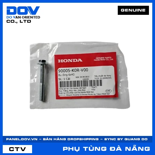 BU LÔNG 6X40 AIR BLADE 125/160, LEAD 125, SH 125/150, SH 125/160 — 90005K0RV00