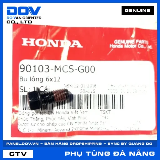 BU LÔNG 6X12 PCX 160, WINNER 150, WINNER R, WINNER X — 90103MCSG00