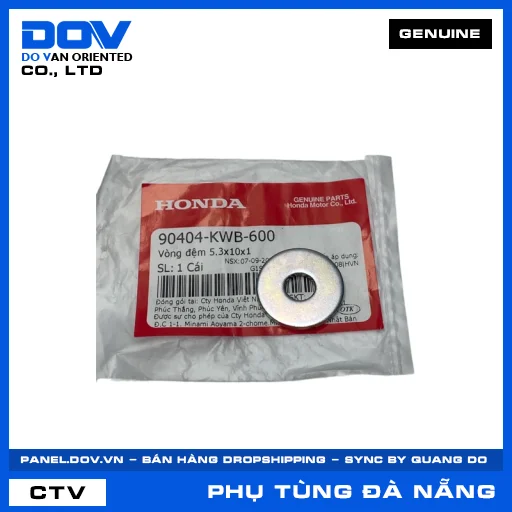 VÒNG ĐỆM 5.3X10X1 FUTURE 125, MSX 125, SUPER CUB C125, WAVE RSX 110 — 90404KWB600