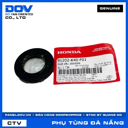 PHỚT DẦU 26X45X6 PCX 160, SH 125/150, SH 125/160 — 91202K40F01