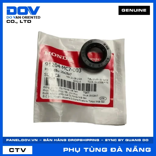 PHỚT DẦU 16X28X7 FUTURE 125, FUTURE NEO, WINNER 150 — 91204MC7003
