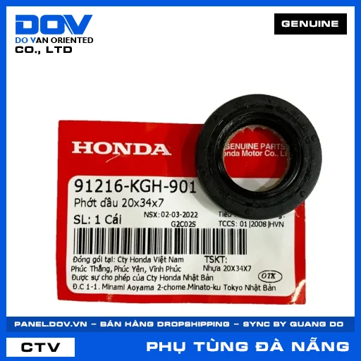 PHỚT DẦU 20X34X7 CB150R, CBR150R, WINNER 150, WINNER R — 91216KGH901