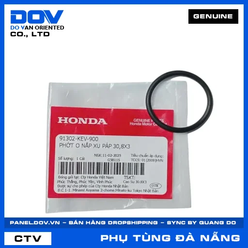 PHỚT O NẮP XU PÁP 30,8X3 SUPER DREAM, WAVE 100, WAVE ALPHA — 91302KEV900