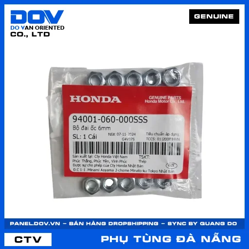 BỘ ĐAI ỐC 6MM CBR1000RR — 94001060000SSS