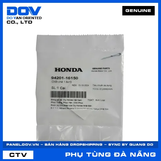 CHỐT CHẺ 1.6X15 ADV350, AIR BLADE 110, AIR BLADE 125, AIR BLADE 125/150 — 9420116150