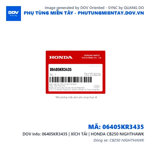 06405KR3435 | XÍCH TẢI | HONDA CB250 NIGHTHAWK — 06405KR3435