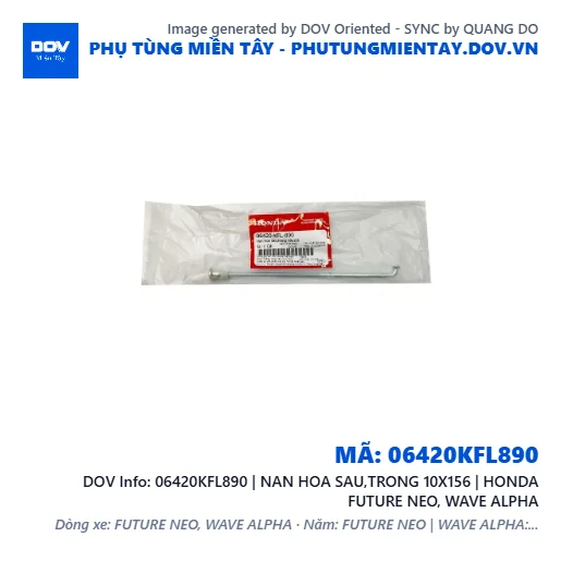 06420KFL890 | NAN HOA SAU,TRONG 10X156 | HONDA FUTURE NEO, WAVE ALPHA — 06420KFL890