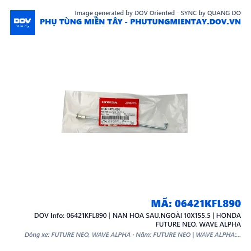 06421KFL890 | NAN HOA SAU,NGOÀI 10X155.5 | HONDA FUTURE NEO, WAVE ALPHA — 06421KFL890