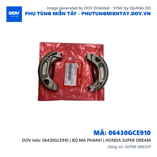 06430GCE910 | BỘ MÁ PHANH | HONDA SUPER DREAM — 06430GCE910