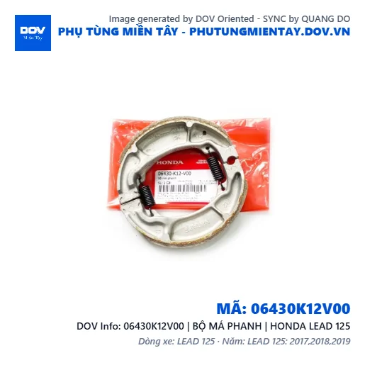 06430K12V00 | BỘ MÁ PHANH | HONDA LEAD 125 — 06430K12V00
