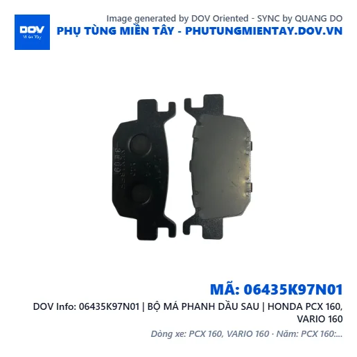 06435K97N01 | BỘ MÁ PHANH DẦU SAU | HONDA PCX 160, VARIO 160 — 06435K97N01