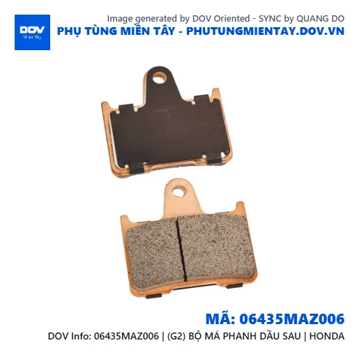 06435MAZ006 | (G2) BỘ MÁ PHANH DẦU SAU | HONDA  — 06435MAZ006