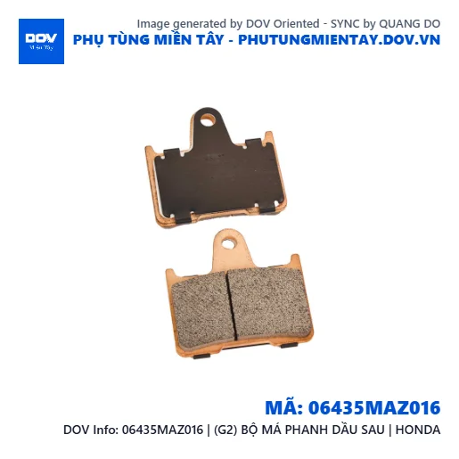 06435MAZ016 | (G2) BỘ MÁ PHANH DẦU SAU | HONDA  — 06435MAZ016