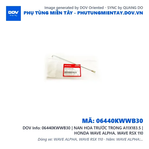 06440KWWB30 | NAN HOA TRƯỚC TRONG A11X183.5 | HONDA WAVE ALPHA, WAVE RSX 110 — 06440KWWB30