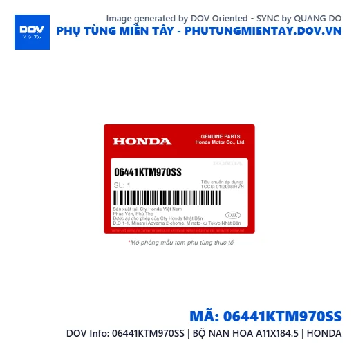 06441KTM970SS | BỘ NAN HOA A11X184.5 | HONDA  — 06441KTM970SS